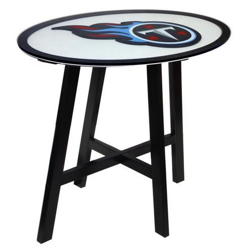 Fan Creations Tennessee Titans Wooden Pub Table With Glass Top Fan Creations Tennessee Titans Wooden Pub Table With Glass Top