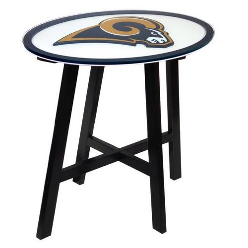 Fan Creations Saint Louis Rams St Wooden Pub Table With Glass Top Fan Creations Saint Louis Rams St Wooden Pub Table With Glass Top