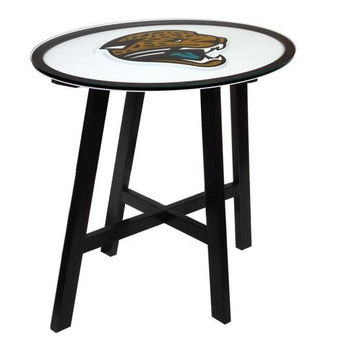 Fan Creations Jacksonville Jaguars Wooden Pub Table With Glass Top Fan Creations Jacksonville Jaguars Wooden Pub Table With Glass Top