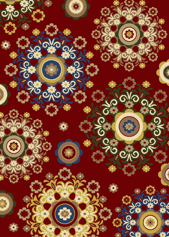Home Dynamix Royalty Area Rug HD4037-200 Red Flowers Medallions Home Dynamix Royalty Area Rug HD4037-200 Red Flowers Medallions
