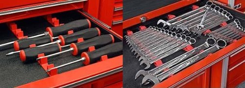 ERNST MANUFACTURING Low Profile Screwdriver 6040-Red and Wrench 6050-Red Rail Kit