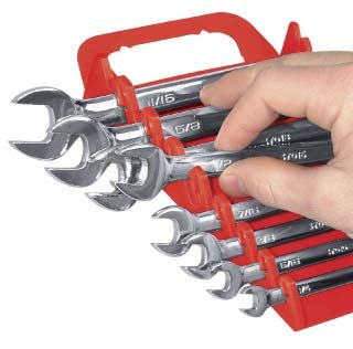 ERNST MANUFACTURING 5046 Red GRIPPER 8 Wrench Organizer