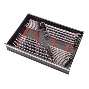 ERNST MANUFACTURING 6015 Black 40 Tool Wrench Rail Organizer