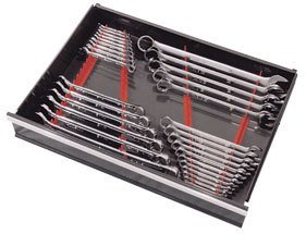ERNST MANUFACTURING 6015M Black 40 Tool Magnetic Wrench Rail Organizer