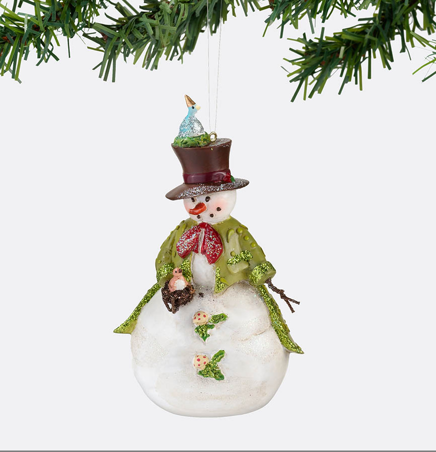 Department 56 Whimsical Enchanted Snowman with Birds Ornament at Sears.com