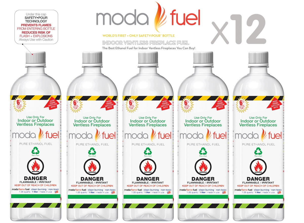 Moda Flame Fuel 12 Liter  Bio-fuel Ethanol Fuel (12 Bottles)