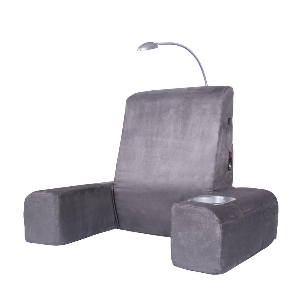 Carepeutic Bed Lounger with Heated Comfort Massager, Gray