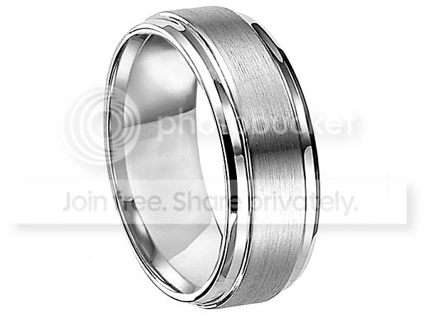 Forever Flawless 9mm Brushed Center Step Edge Cobalt Wedding Band Ring ***[Includes Precise Laser Engraving]*** at Sears.com