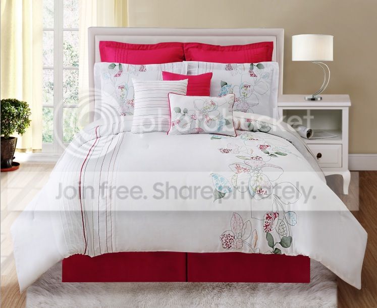 A Bedding Blooming Floral Bedding 9pc Comforter Set Bed in a Bag at Sears.com