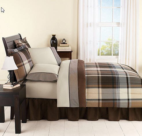 Country Living Brown, Gray & Black Plaid Boys Full Comforter Set (8 Piece Bed In A Bag) at Sears.com