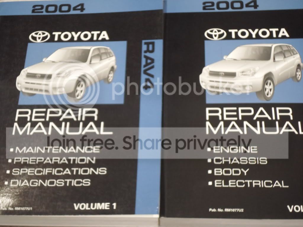 Toyota 2004 Toyota Rav4 Service Manual Two Volume Sey Factory OEM Books 04 at Sears.com