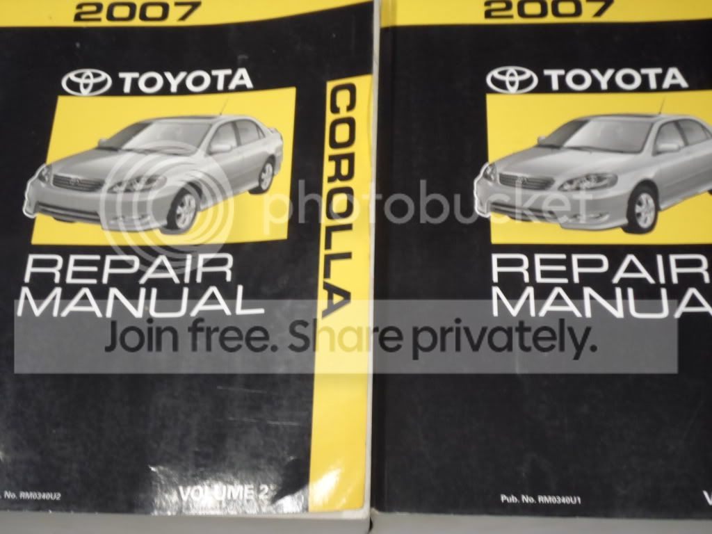Toyota 2007 Toyota Corolla Service Repair Shop Manual Two Volume Set Factory OEM Books 07 at Sears.com