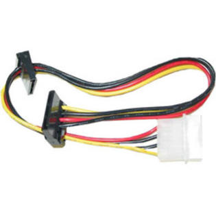 Cable Wholesale 4 Pin Power to 2X SATA Power Adapter Cable, 14inch male/2xFemale Cable Wholesale 4 Pin Power to 2X SATA Power Adapter Cable, 14inch male/2xFemale