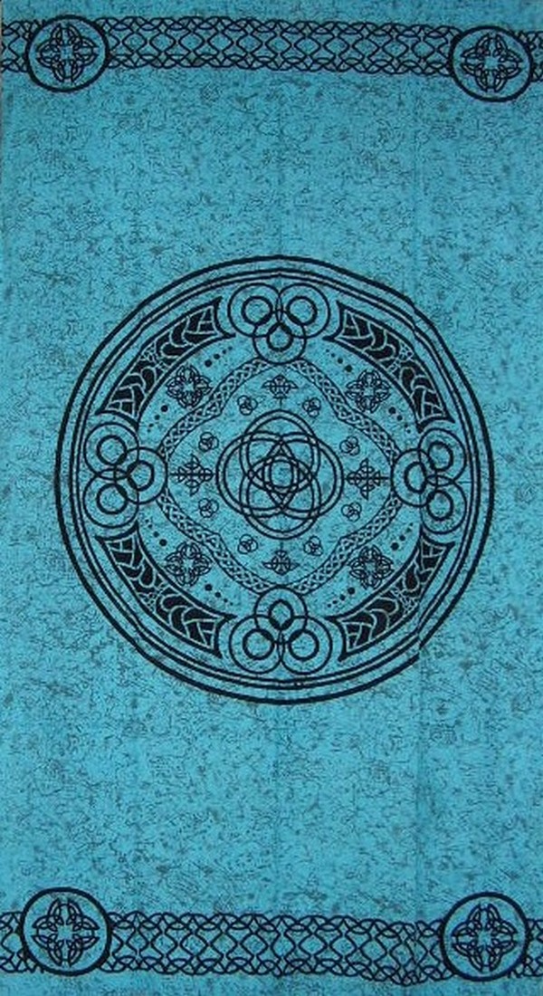 Textiles of India Celtic Wheel of Life Cotton Curtain-Door Panel-46" x 88"-Turquoise at Sears.com