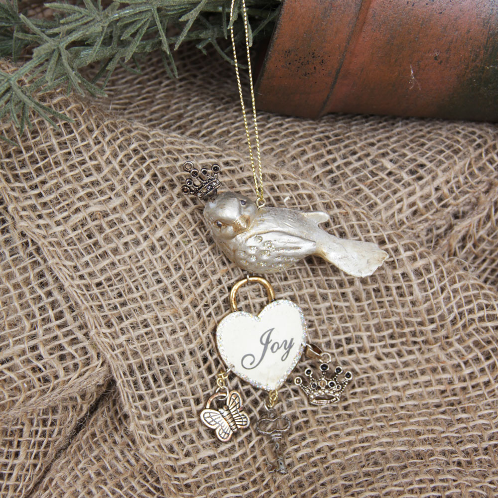 Kurt Adler Shabby Cottage Chic Christmas Holiday Bird Ornament at Sears.com
