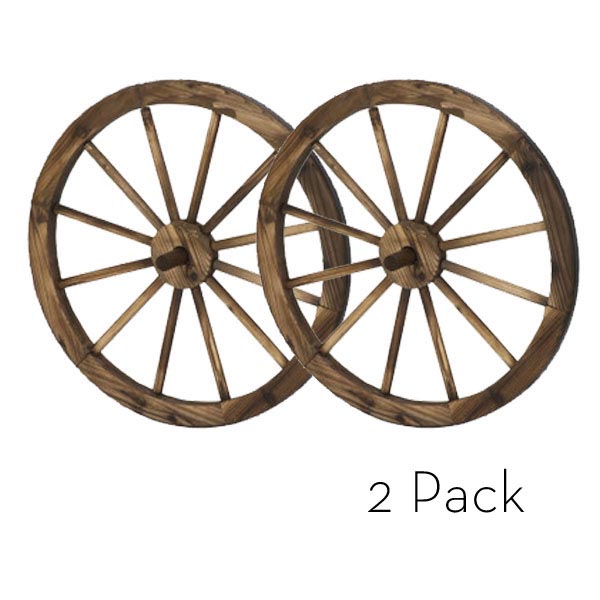 Wagon Wheel Decor Garden Pier Surplus 24 In Steel Rimmed Wooden Wagon Wheels Decorative Wall Decor Set