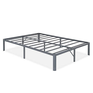 Greenhome123 Heavy Duty Round Edge Grey Metal Platform Bed Frame Greenhome123 Heavy Duty Round Edge Grey Metal Platform Bed Frame 2