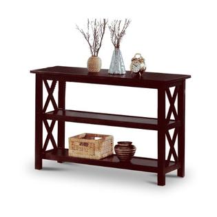 GreenHome123 30inch High Sofa Table in Cappuccino Wood Finish