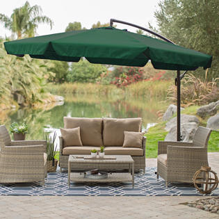 Greenhome123 11 Foot Outdoor Offset Patio Umbrella Gazebo Canopy Greenhome123 11 Foot Outdoor Offset Patio Umbrella Gazebo Canopy With Detachable Zippered Netting 4