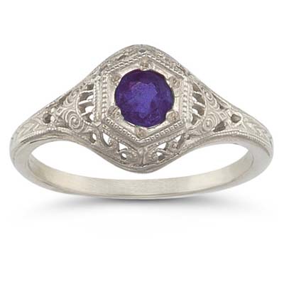 Apples of Gold Enchanted Amethyst Ring in .925 Sterling Silver at Sears.com