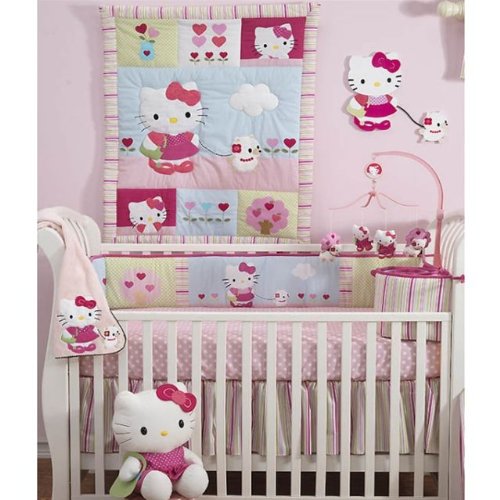 Lambs & Ivy Bedtime Originals Hello Kitty and Puppy 4-Piece Baby Crib Bedding Set, Pink at Sears.com