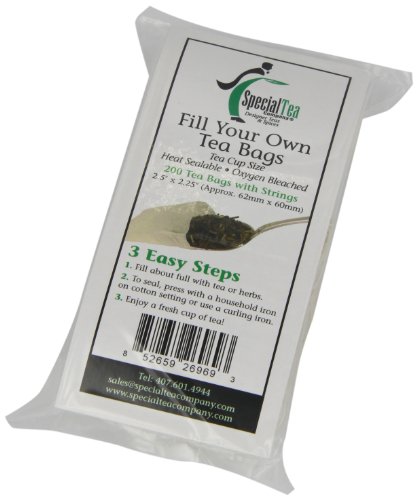 Special Tea Company Empty Tea Bags with Strings, 2.5 Inch x 2.25 Inch, 200 Count at Sears.com