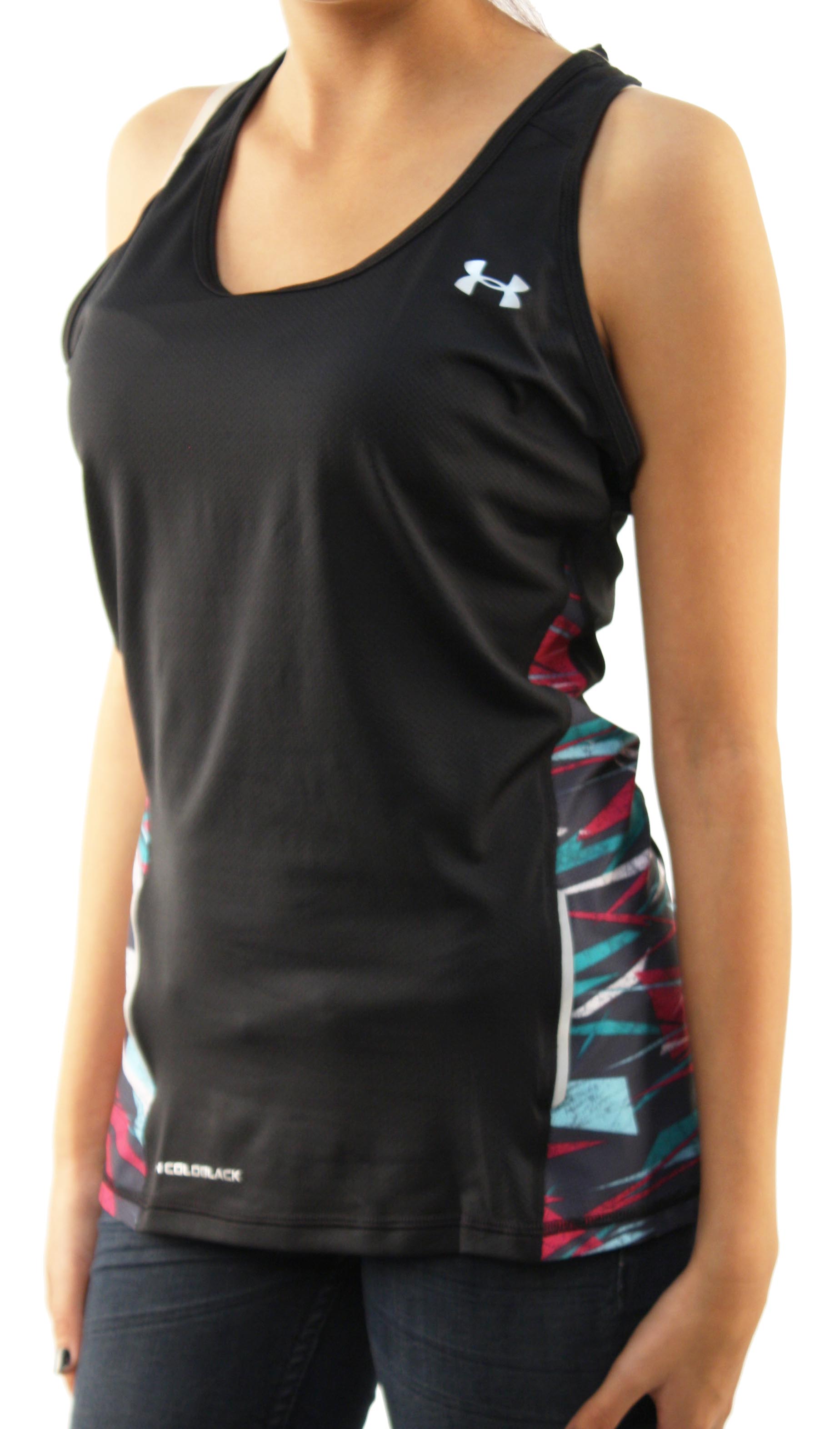 UNDER ARMOUR Cold Black Women's Semi-Fitted w/UPF 30 Running Tank Black at Sears.com