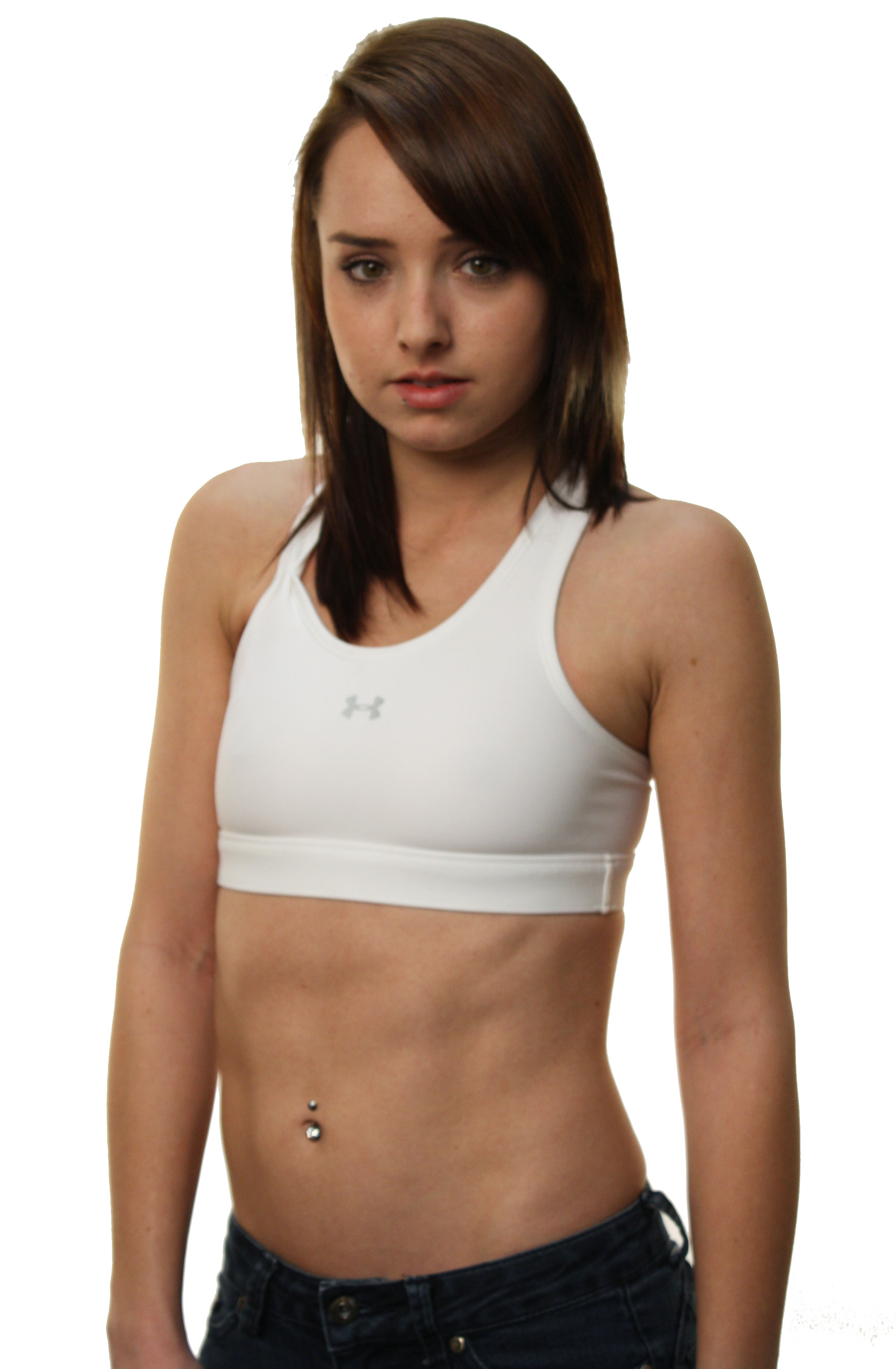 UNDER ARMOUR Women's Mid-Impact Heat Gear Sports Bra Tank Top Shirt White at Sears.com