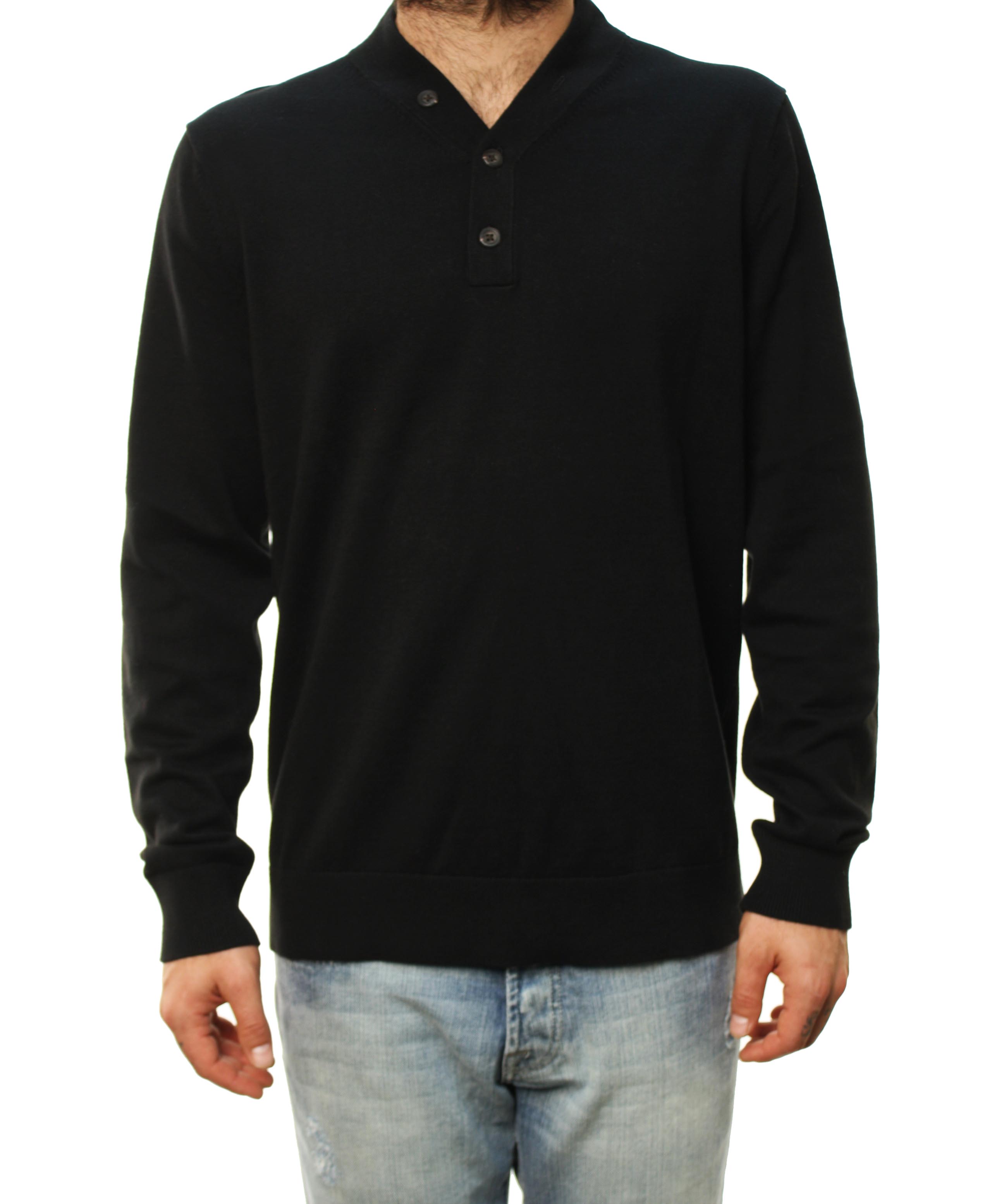 Banana Republic Men's Pullover V-Neck Henley Sweater Black at Sears.com