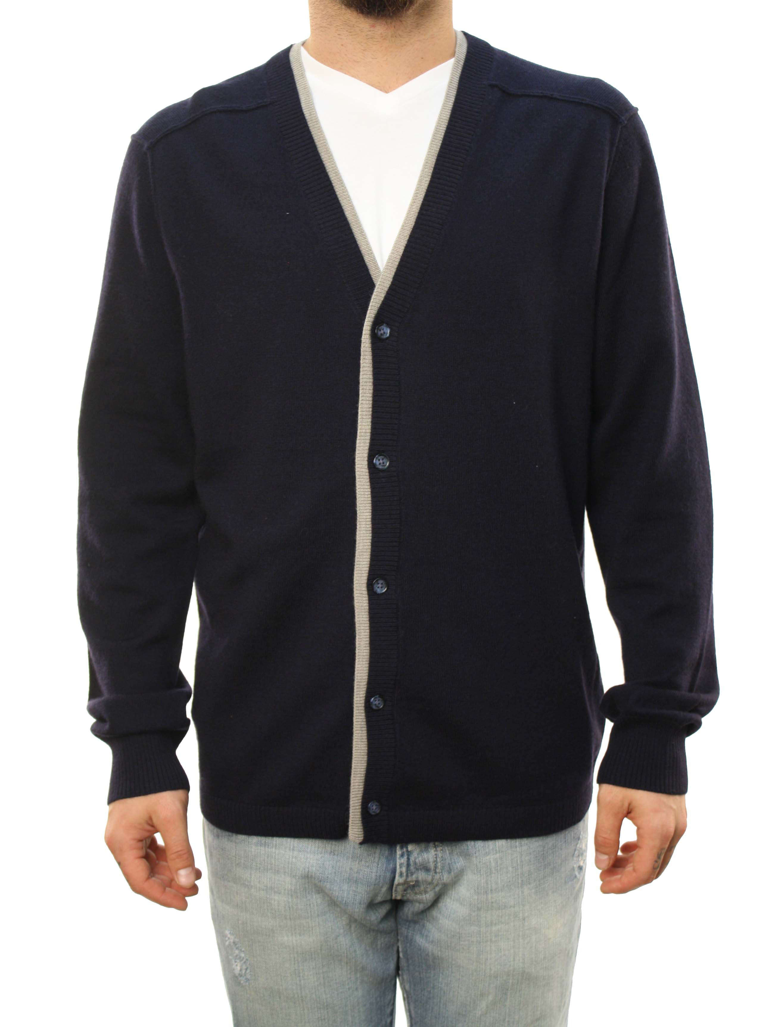 Banana Republic Men's Merino Wool Button Up V- Neck Cardigan Navy Blue at Sears.com