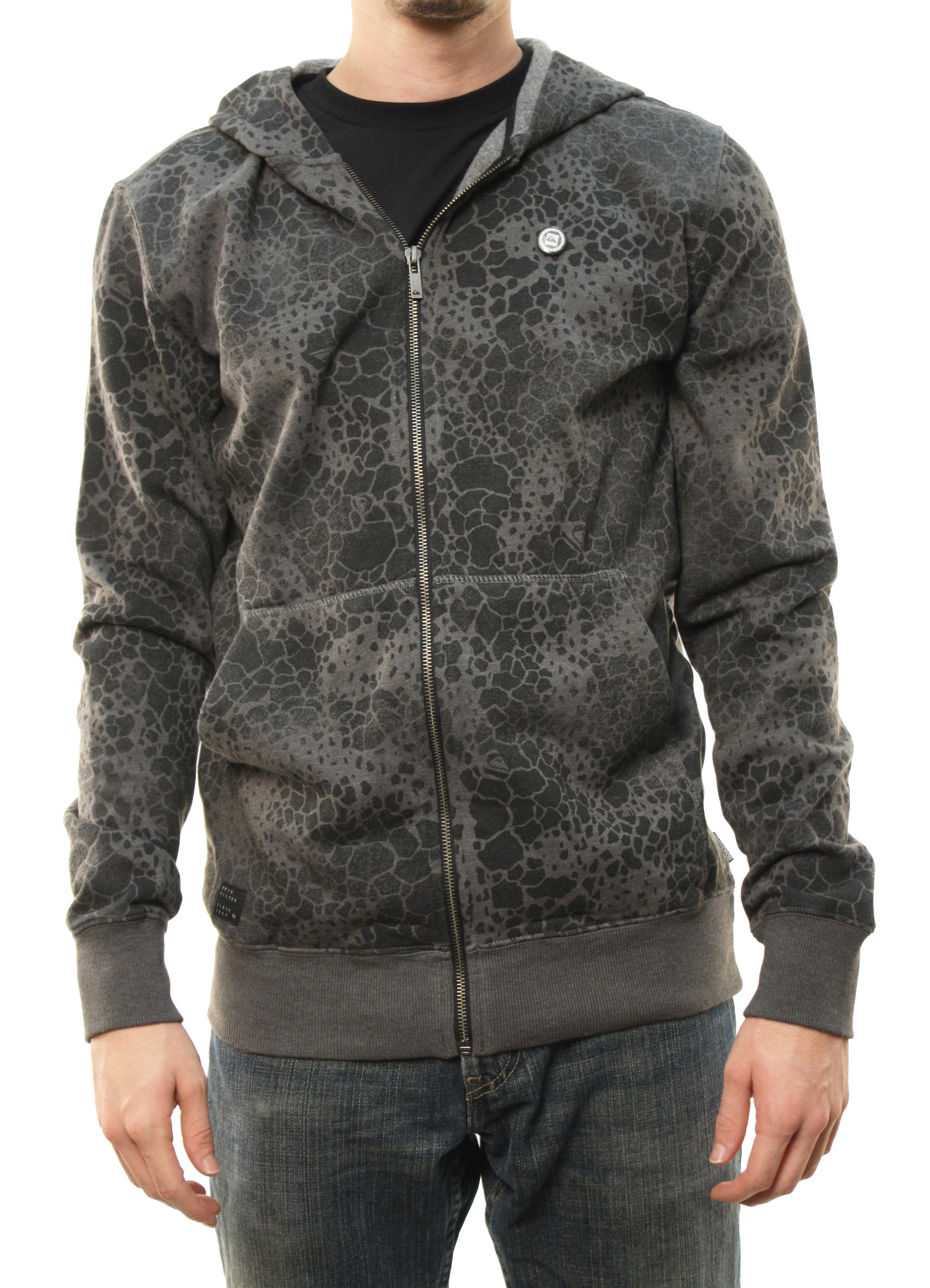 Quiksilver Men's "Contraband" Zip Up Hoodie Dark Gray 110215-GUN at Sears.com