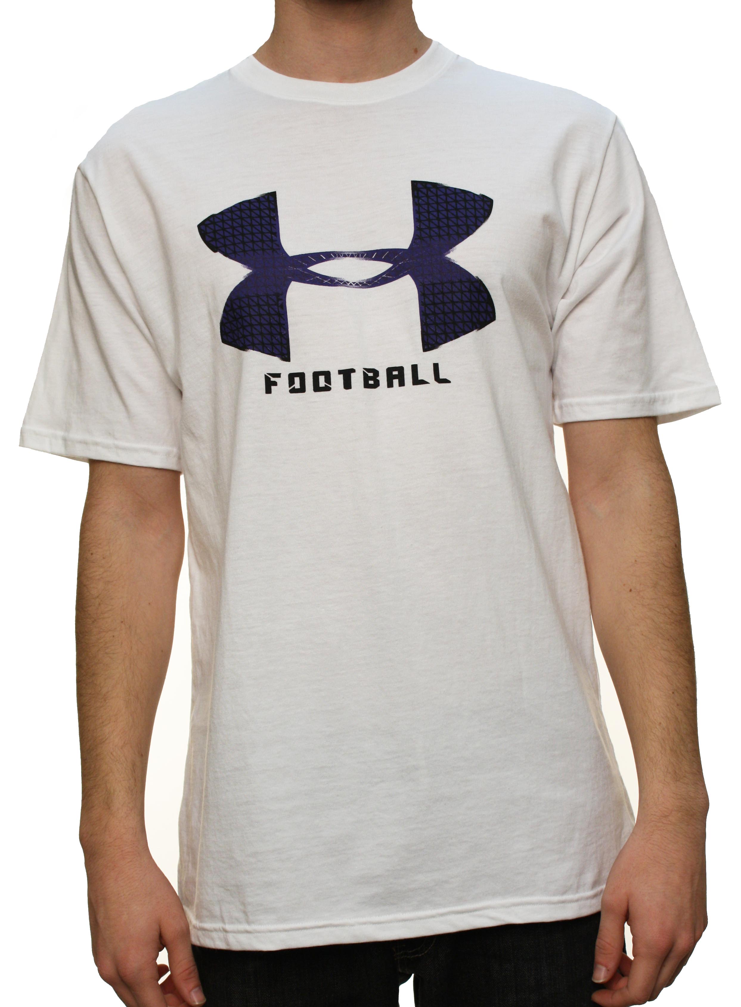 UNDER ARMOUR Men's Heatgear UA Football T-Shirt White at Sears.com