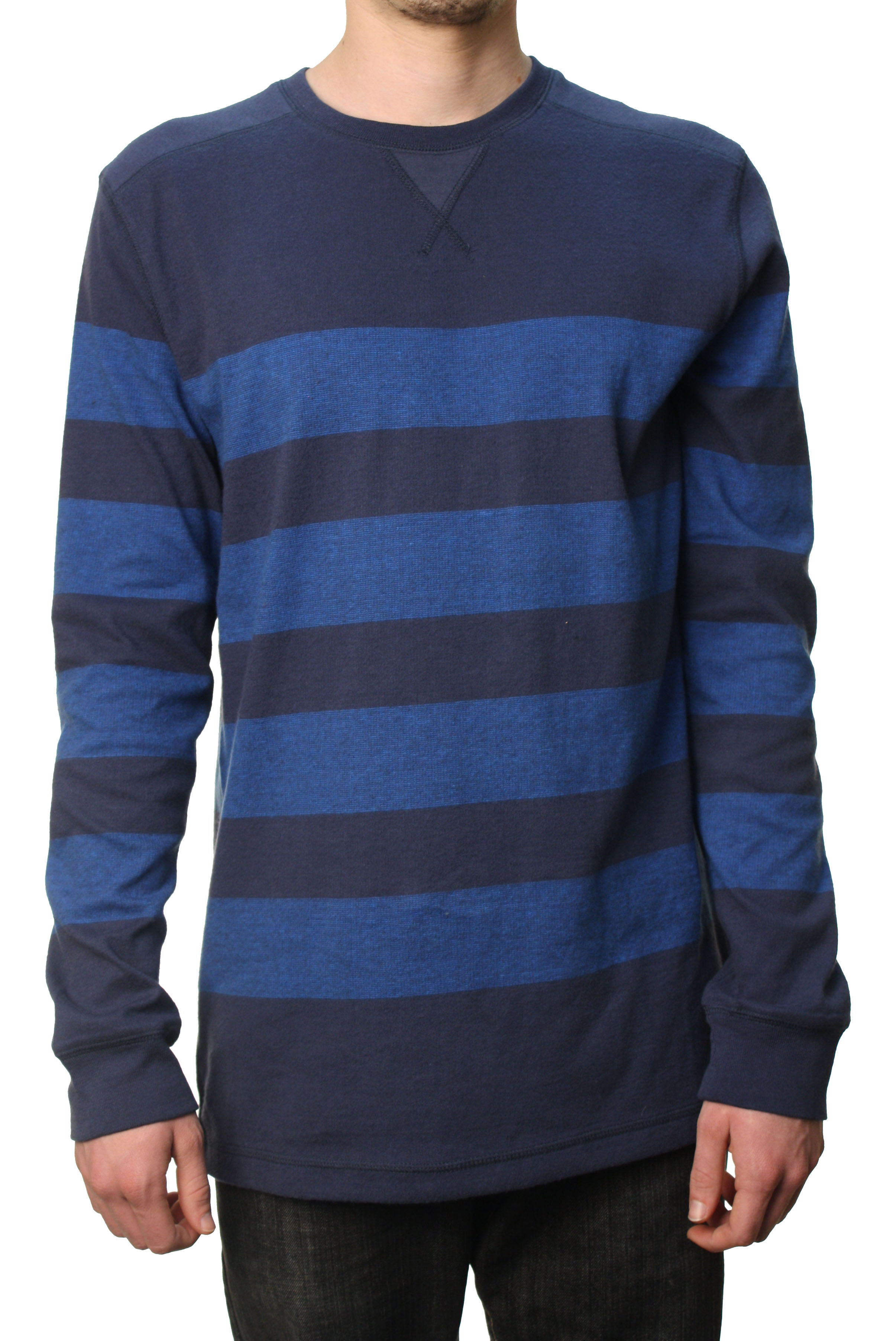 Quiksilver Men's "Snit Stripe" Pull Over Sweater Blue & Navy Blue Striped at Sears.com