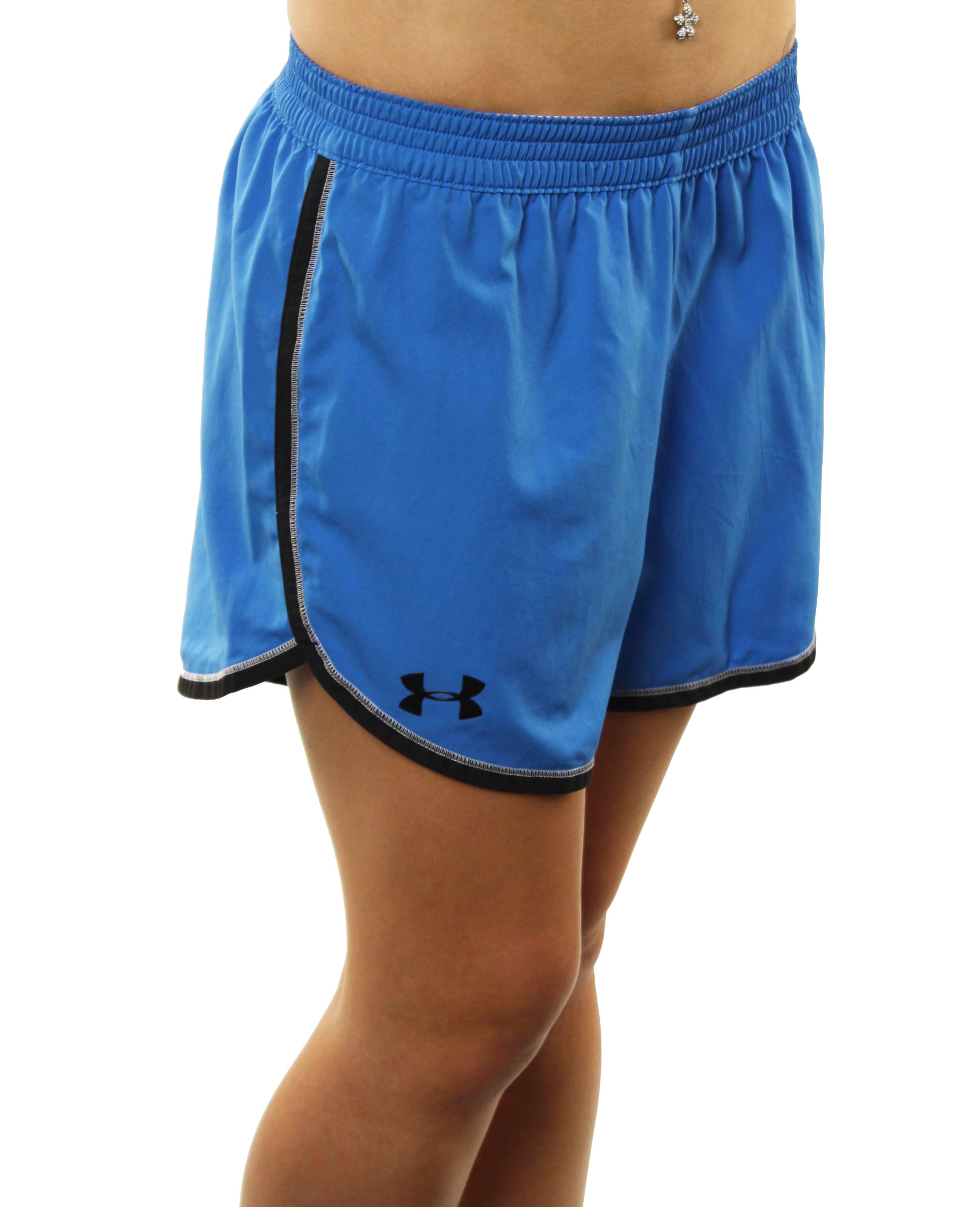 UNDER ARMOUR Women's UA Loose Heatgear Running Shorts Blue w/Black Trim at Sears.com