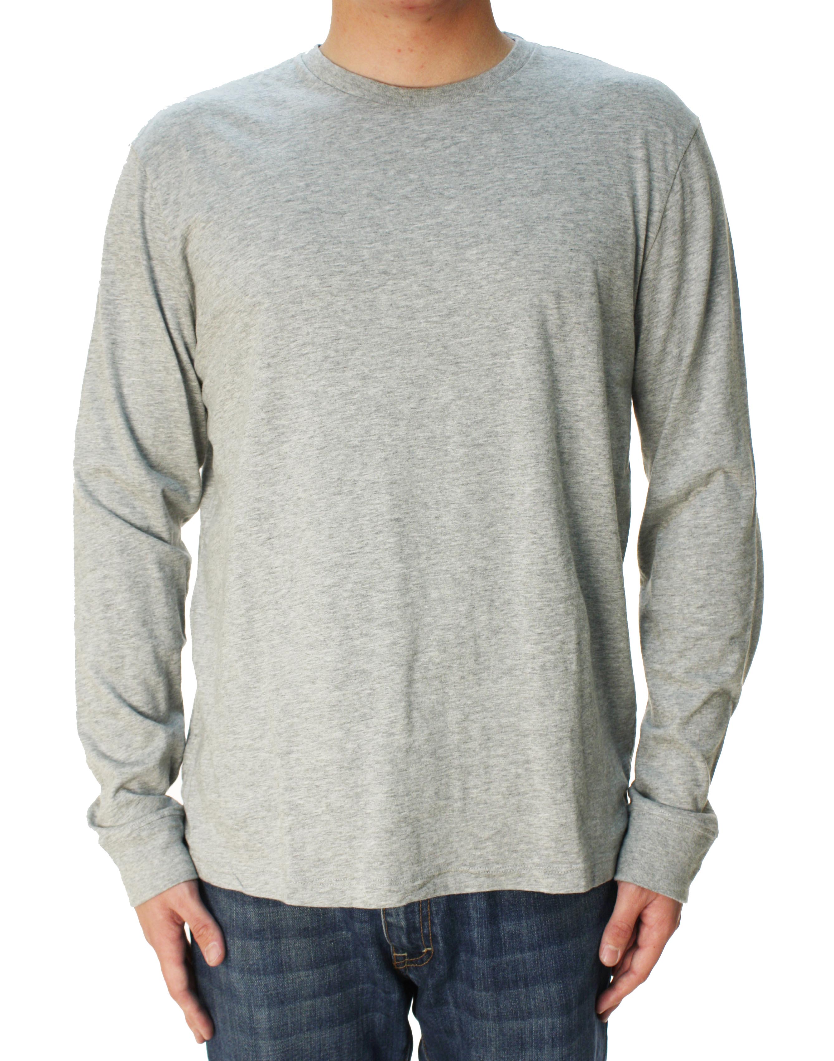 J. CREW J Crew Men's Long Sleeve Crew Neck Plain T-Shirt Heather Gray at Sears.com