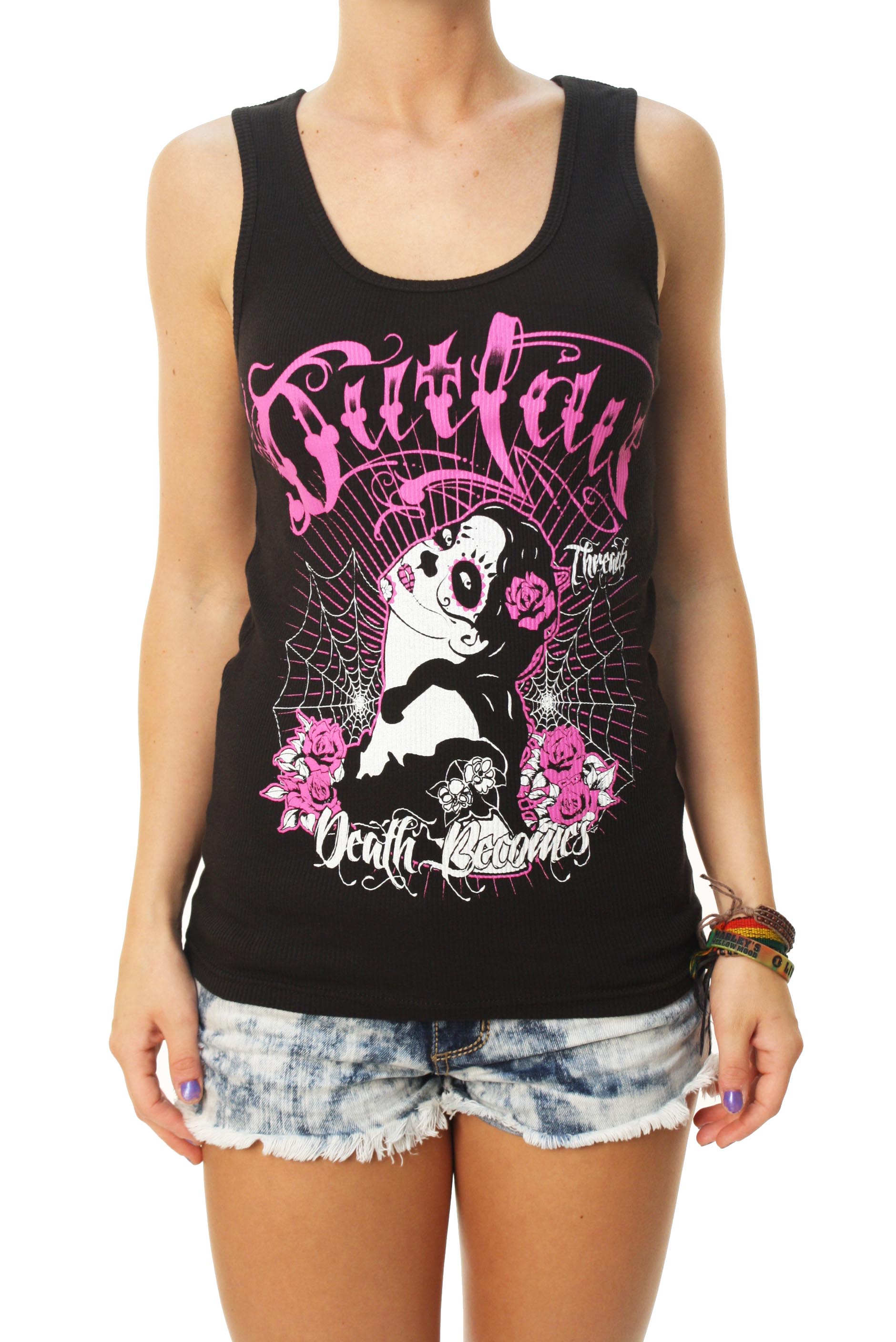 Outlaw Threadz Women's Death Becomes Tank Top Outlaw Threadz Women's Death Becomes Tank Top