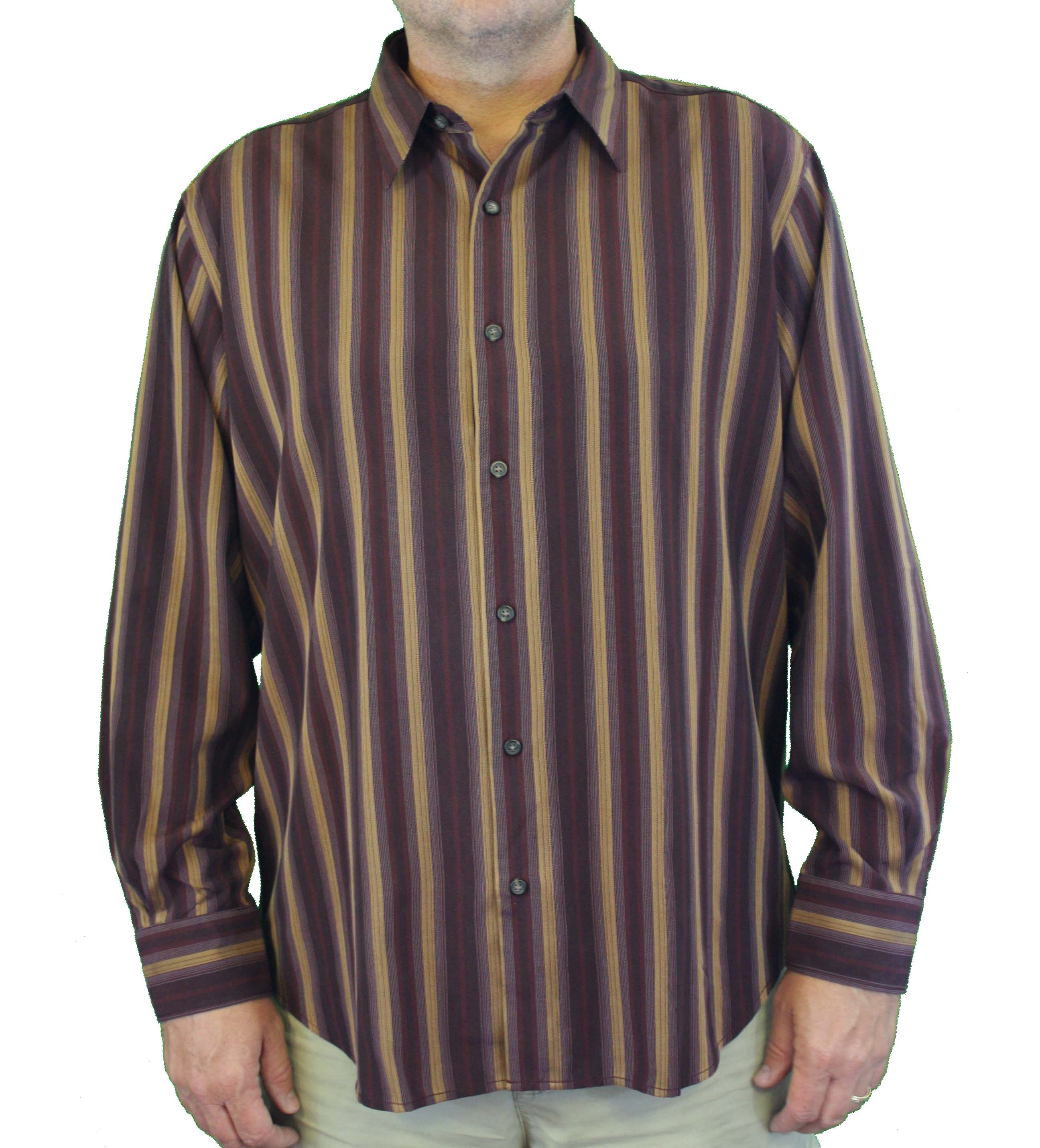 Tommy Bahama "Straight Away Stripe" Long Sleeve Italian Plum TB33797-239 at Sears.com