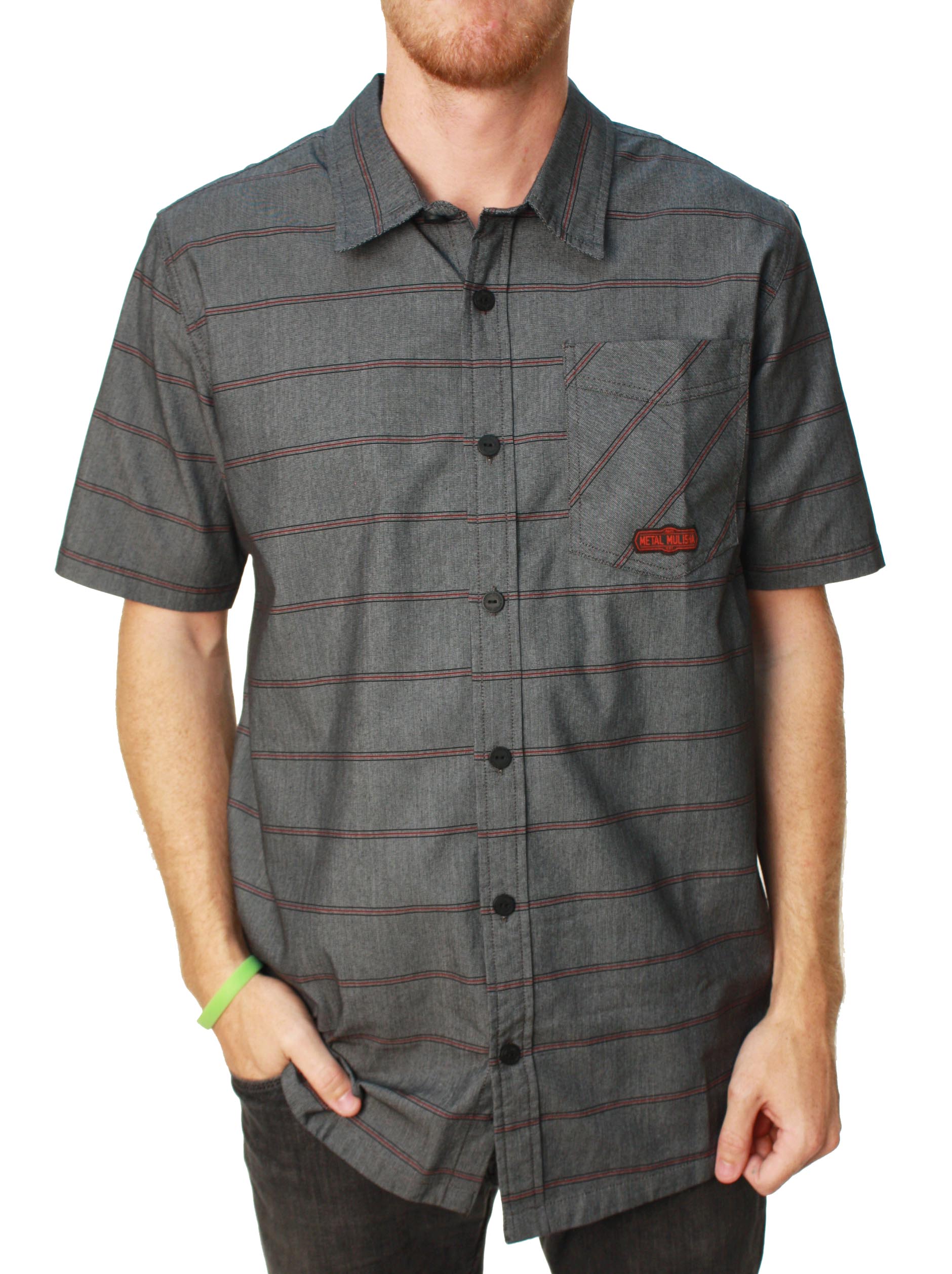 Metal Mulisha Men's Pang Button Down Woven Shirt Metal Mulisha Men's Pang Button Down Woven Shirt