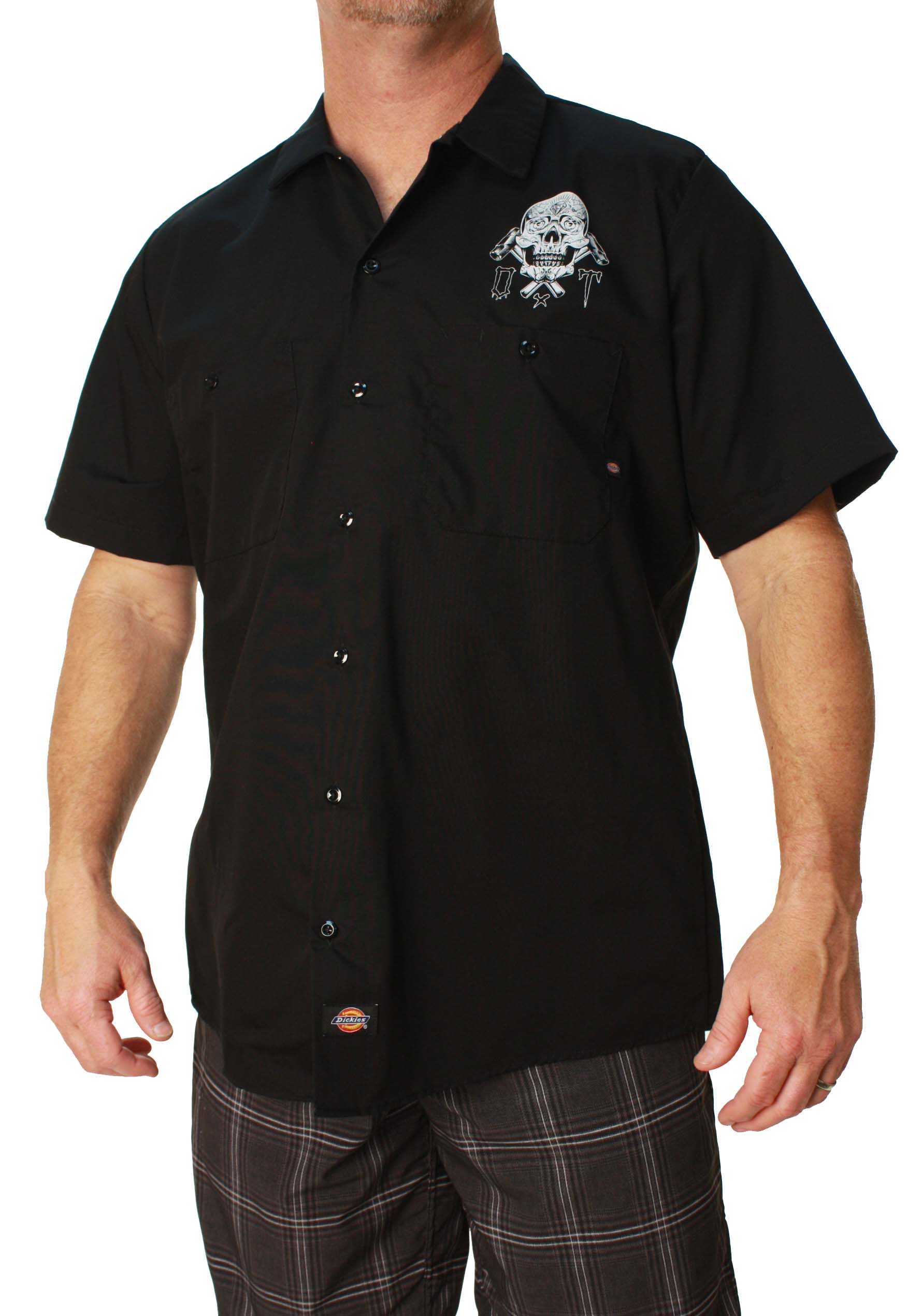 Outlaw Threadz Men's Hammer Dickie Button Up Work Shirt Outlaw Threadz Men's Hammer Dickie Button Up Work Shirt