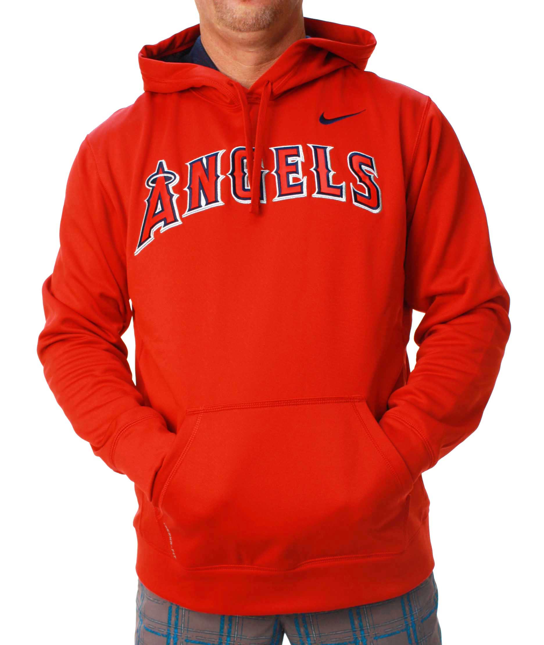 Nike Men's MLB Angels Therma-Fit Pullover Hoodie Nike Men's MLB Angels Therma-Fit Pullover Hoodie