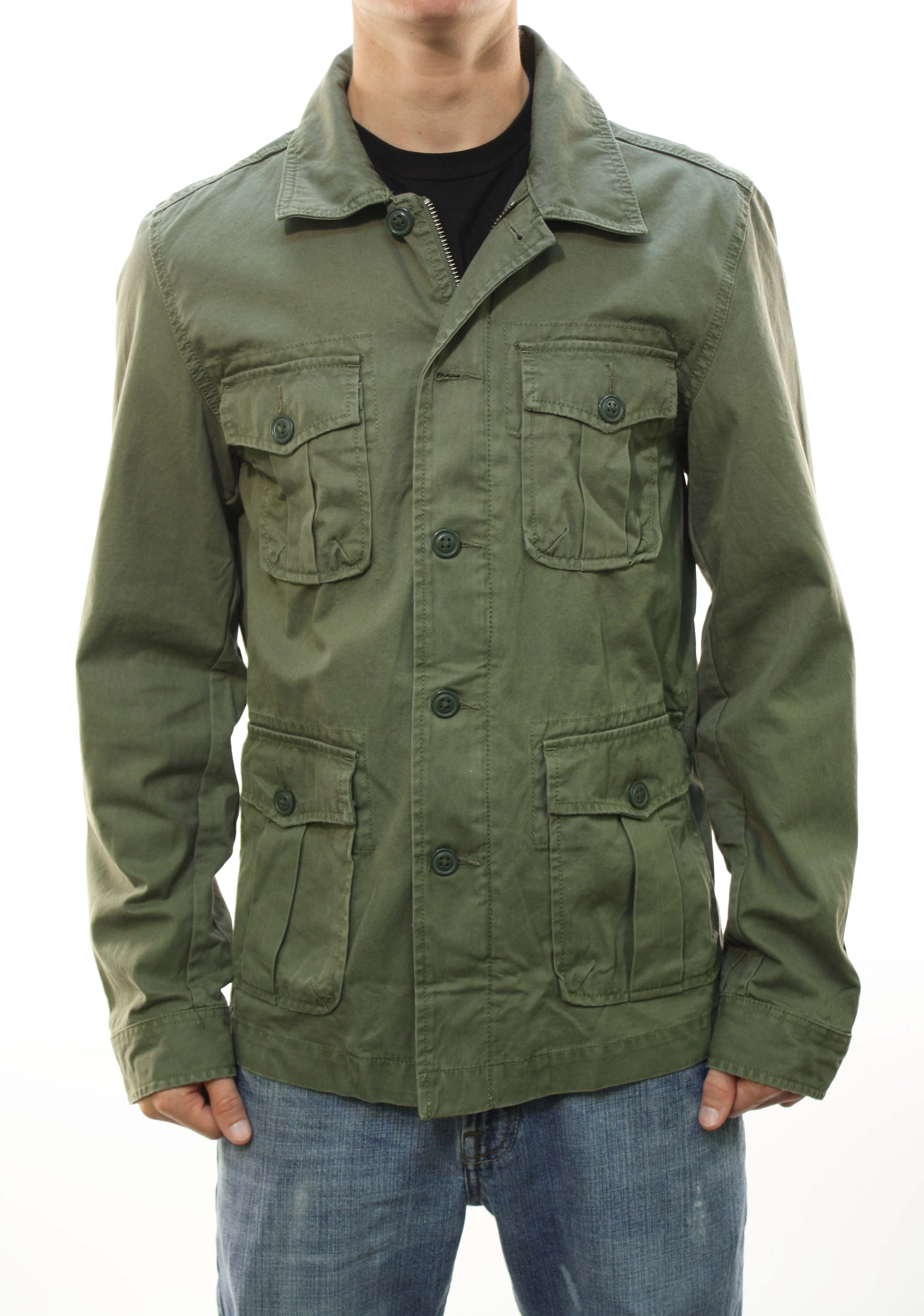 Lucky Brand Men's Green Full Zip w/Button Collar Cover Jacket at Sears.com