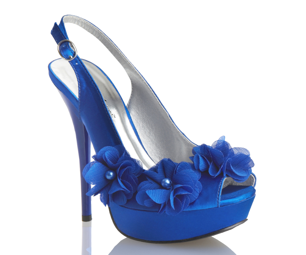 Night Moves Glass by Night Moves Royal Blue Flower Pearls Womens Platform Shoes at Sears.com