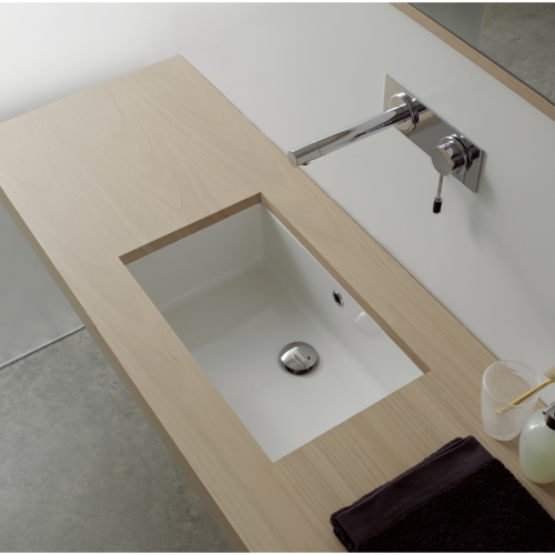 Scarabeo White Ceramic Rectangular Undermount Bathroom Sink 8090 at Sears.com