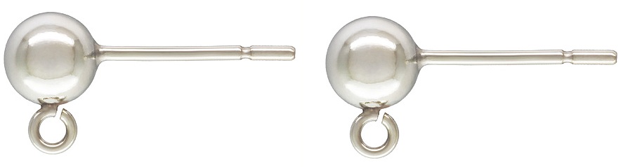 BestJewelrySupply 5mm Real Sterling Silver Ball Earring Loop Ring Hoop 2 pieces Stud Post .925 New at Sears.com