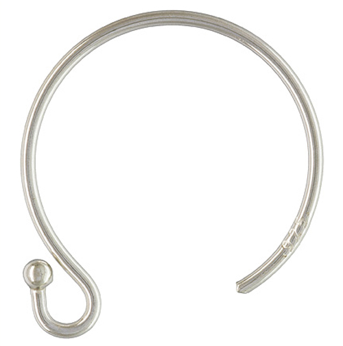 BestJewelrySupply Circle Ball End Earwire real .925 Sterling Silver Earring hook Ear Wire 100 Pcs at Sears.com