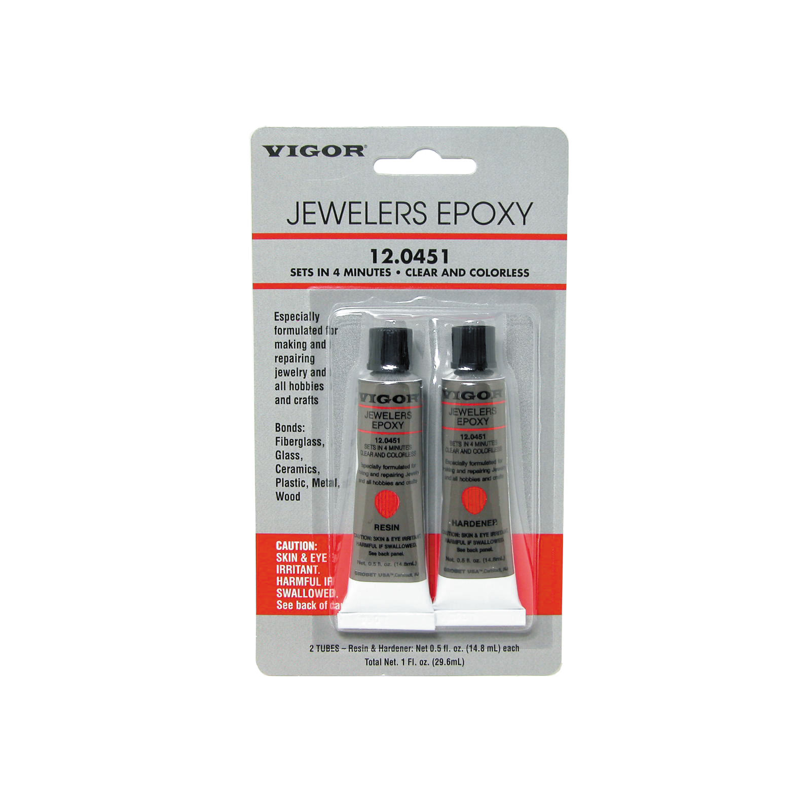 Vigor Jewelers 2-Part Fast Epoxy Glue Jewelry Glass Metal Plastic Fiberglass at Sears.com