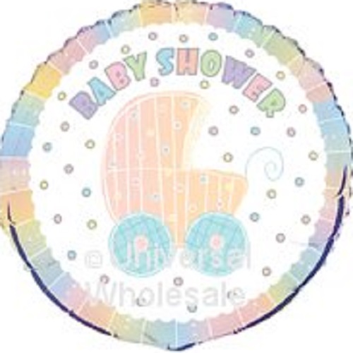 Buy cute gift ideas - Mylar Foil Balloon 18\" Round Baby Shower Gift Ideas Pastel Color