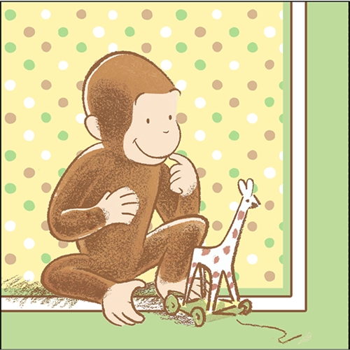 Hallmark Curious George Baby Party Supplies 2ply Luncheon Napkins - 16 Each at Sears.com