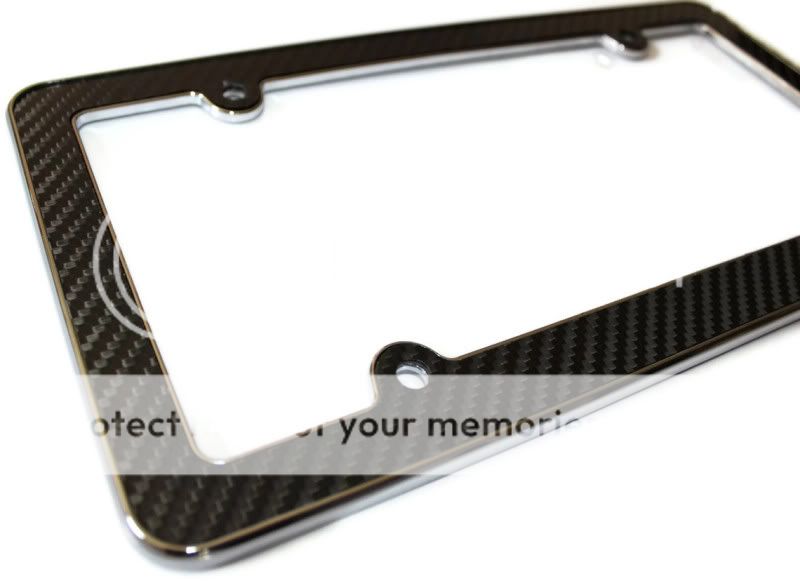 DanteGTS Real Carbon Fiber II Carbon Fiber Black Chrome High Quality License Plate Frame Metal Frame at Sears.com