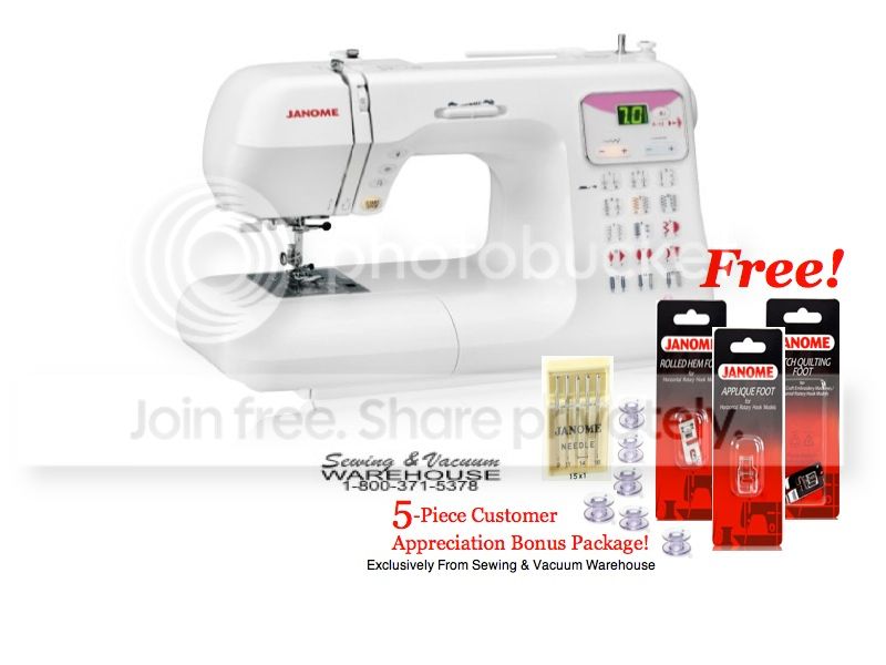 Janome DC4030 Pink Ribbon Computerized Sewing Machine w/FREE 5-Piece Customer Appreciation Bonus Package at Sears.com